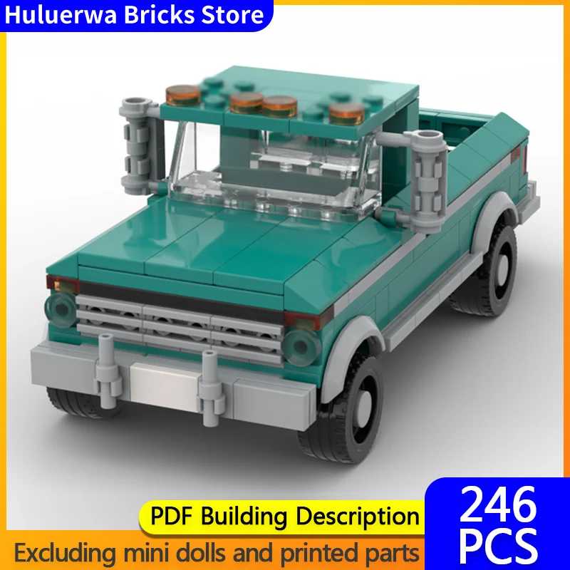 

Модель скоростного гоночного автомобиля MOC, строительные кирпичи F-150, пикап, модульная технология, детские праздничные подарки, сборка игрушек, костюм