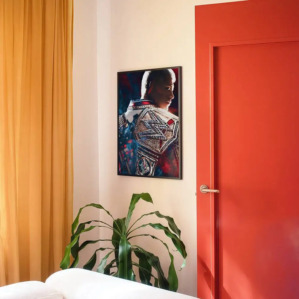 Wwe Game C- Cody R-Rhodes ملصقات عتيقة ورق أبيض لاصق يطبع ملصقات فنية ملصقات جدار