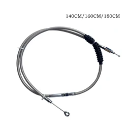 Motorcycle Stainless Steel Braided Clutch Cable Line For Harley Sportster XL 883 1200 Softail Dyna Touring 1990-Later