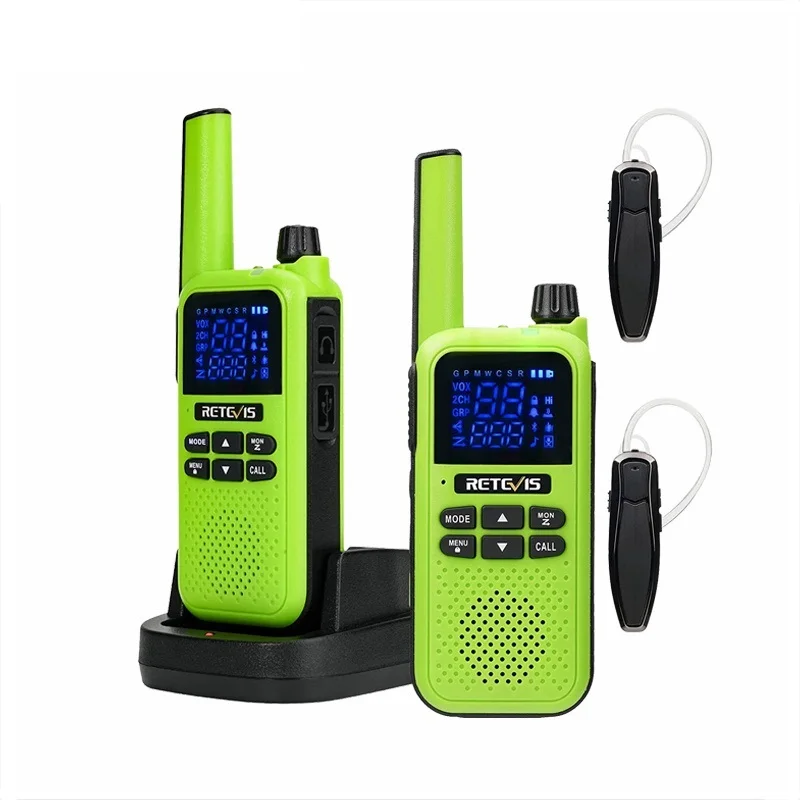 Go RA619 Walkie Talkie ricevitore Radio bidirezionale ricaricabile PMR per Walkie-Talkie compatibili con Motorola Bluetooth per la caccia