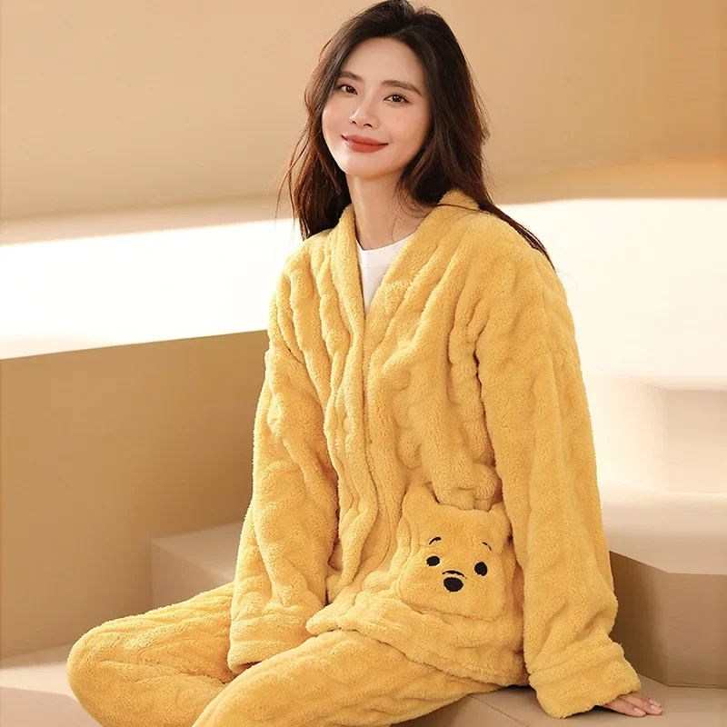 Sanrio Hello Kitty Fall Pure Cotton Long Sleeve Trousers Casual Homewear Women\'s Pajamas Silk Pajamas Women\'s Sleepwear Suit