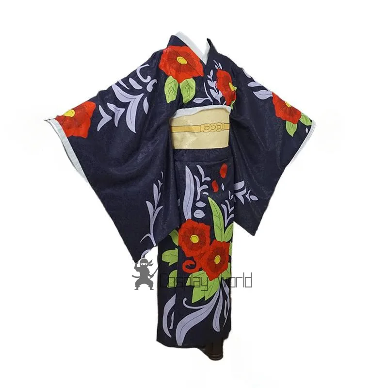 

Костюм для косплея «Убийца демонов Тамайо», красивое кимоно с цветочным принтом, аниме, одежда для взрослых, Хэллоуин, карнавал, вечеринка, униформа для ролевых игр