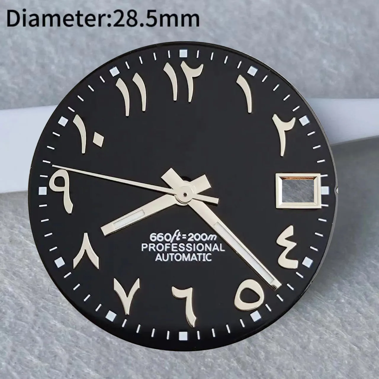 28.5mm Arabic numerals S logo dial no luminous blue green dial Suitable nh dial 35 Movement watch accessories Watch repair tool