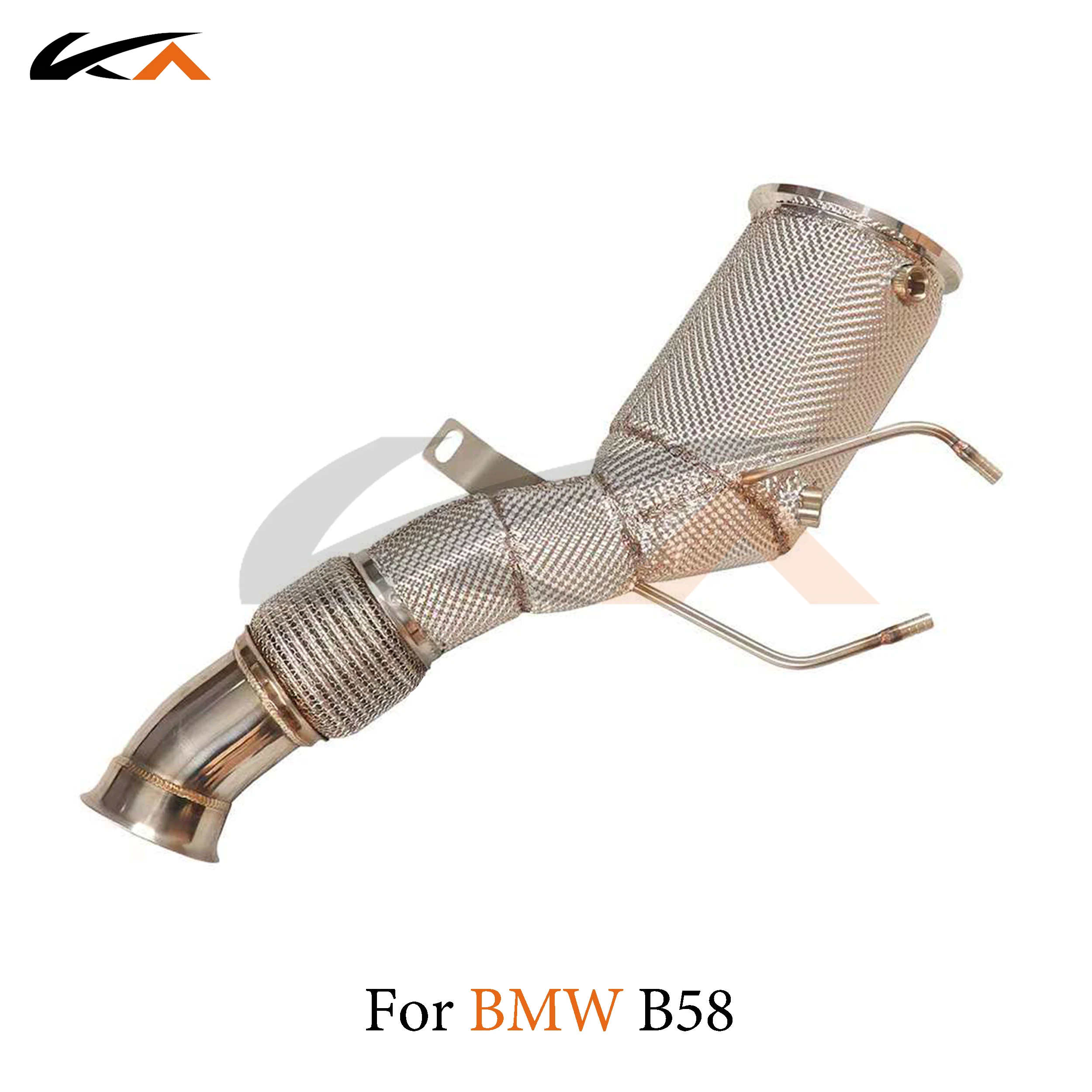 

KA Tuning exhaust high flow stainless steel headers for 2024 BMW b58 3.0t downpipe performance heat shield catalysis with opf