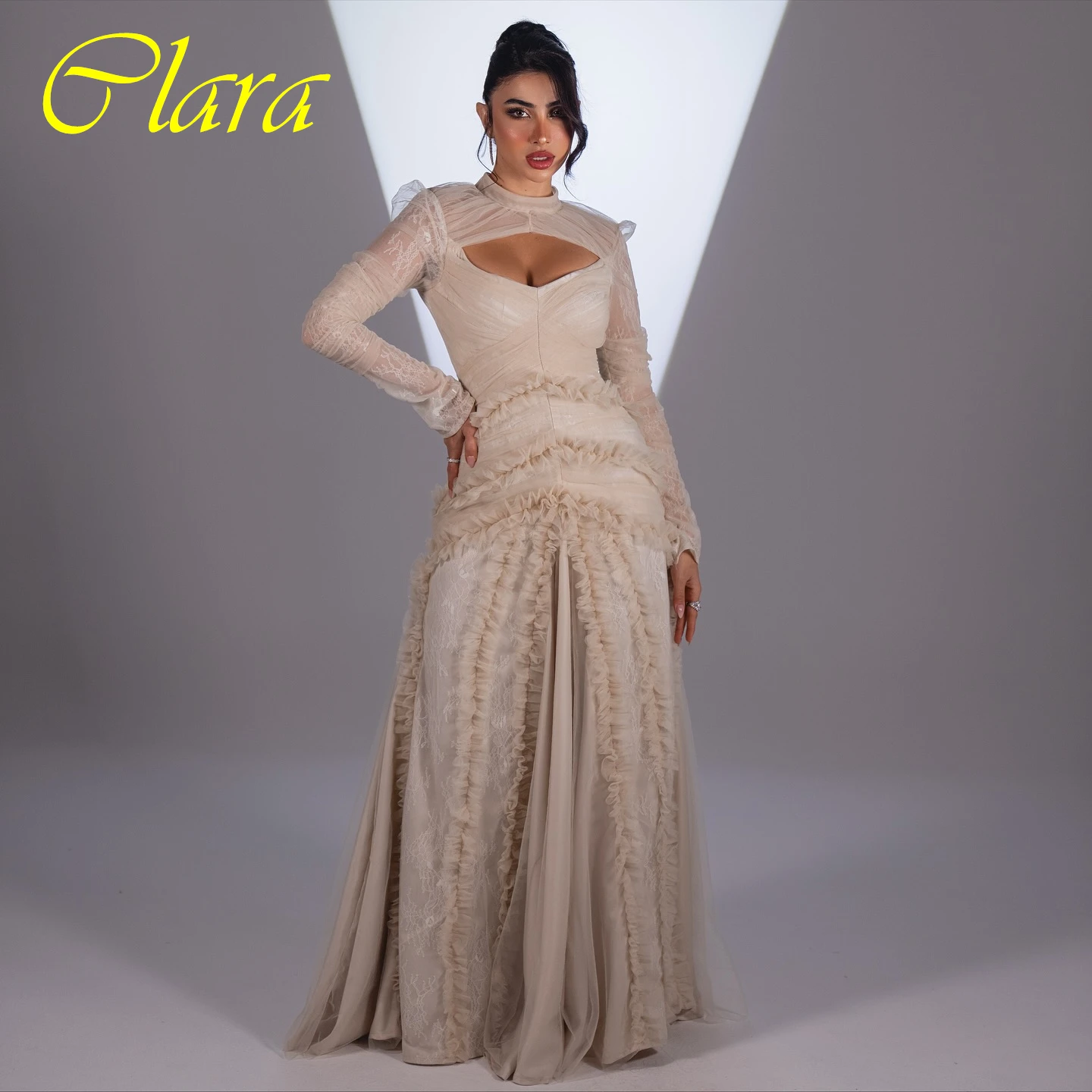 

Customized A-Line Crew Neck Elegant Formal Evening Dress Temperament Bespoke Occasion Gowns Modern High Quality Party Dress