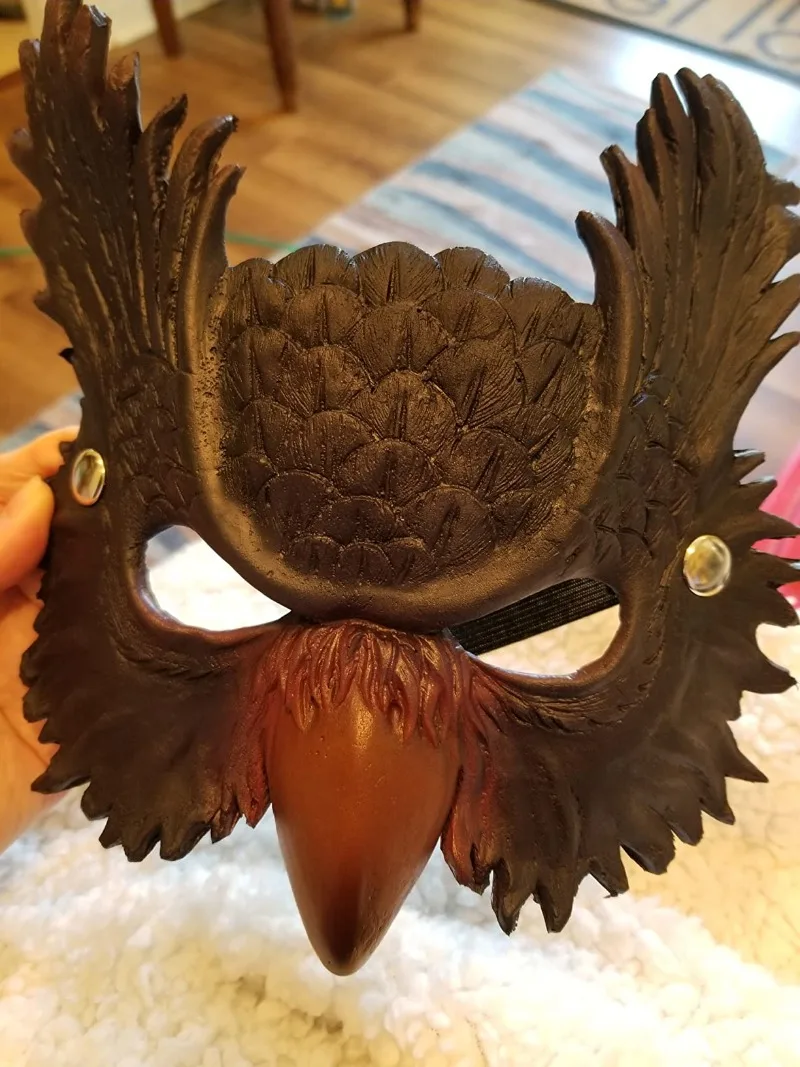 Máscara de mascarada búho águila pájaro Animal media cara máscara para mujeres hombres Halloween Cosplay disfraz bola diversión fiesta accesorios vestir Purim
