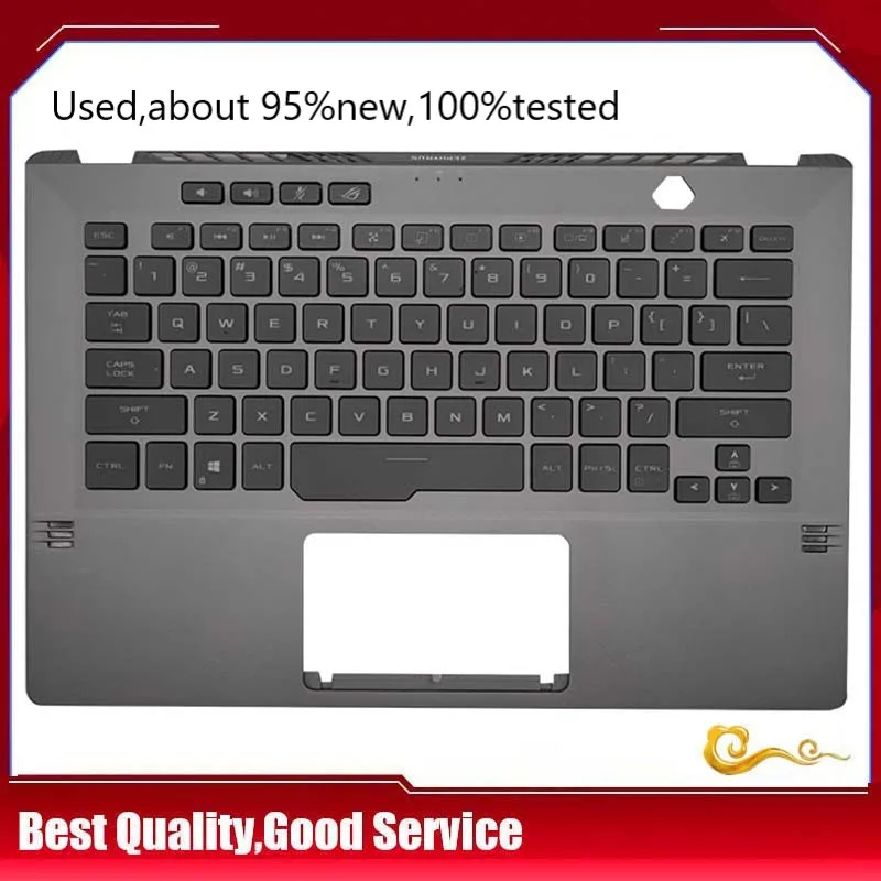 

YUEBEISHENG 95%New/Org For 14" ASUS ROG Zephyrus GA401 GA401I GA401U Palmrest US keyboard upper cover Backlight,Gray