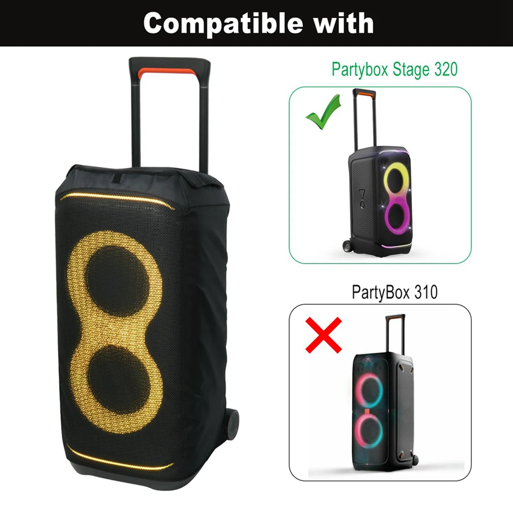 

Чехол для портативной колонки Partybox Stage 320 SQPP-2X, сетчатый защитный чехол-накладка, аксессуары