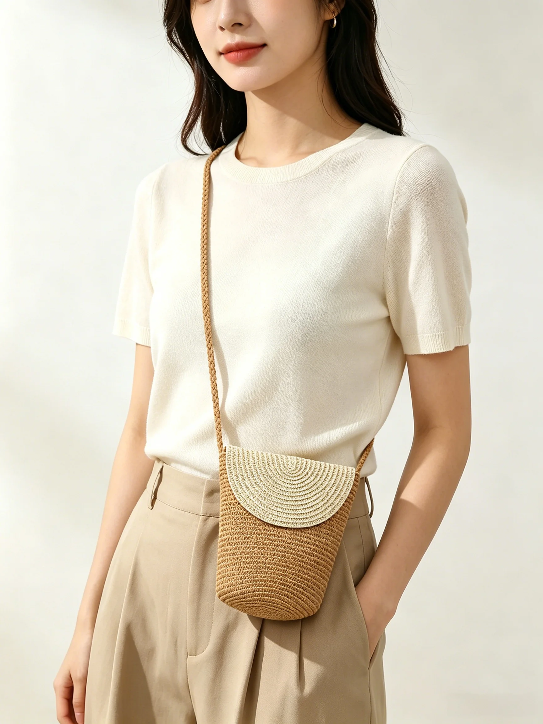 bolsa-de-verao-de-palha-trancada-para-celular-feminina-transversal-estilo-praia-ferias-bolsa-luxuosa-formato-redondo-dou