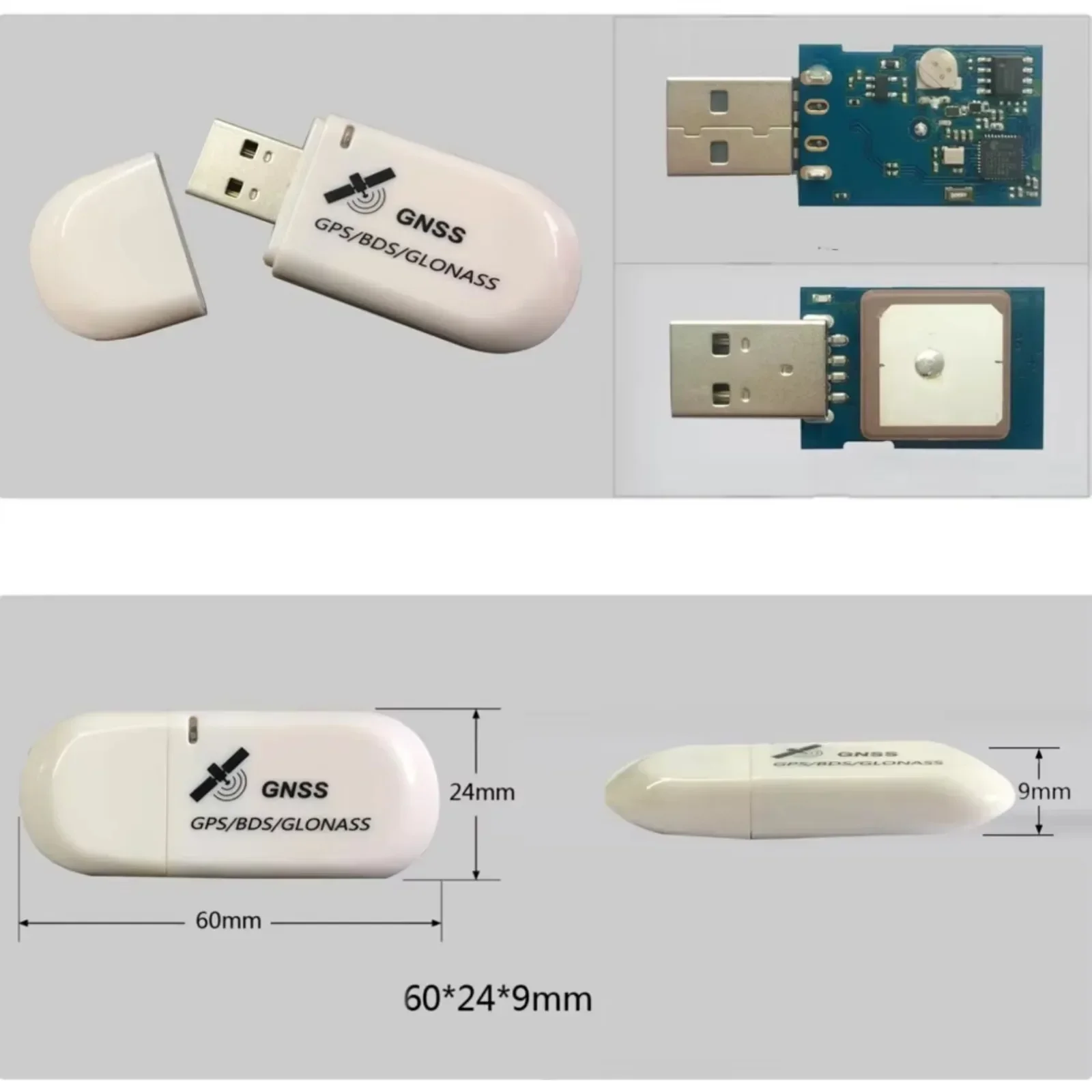 G72 Channels USB GPS Receiver Module GNSS GLONASS BEIDOU Antenna for Car Navigation Laptop PC Windows 10/8/7 Better Than vk-172