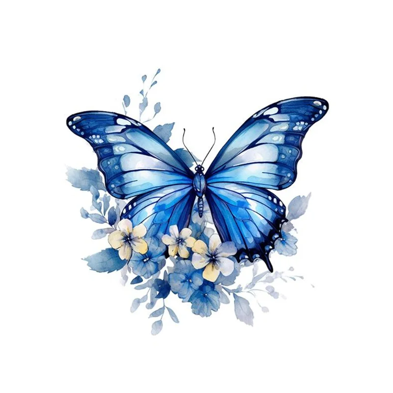 Abnehmbare blaue Schmetterlings-Blumen-Wandaufkleber für Wohnzimmer, Kleiderschrank, Schlafzimmer, Zuhause, Kunstaufkleber, dekorativ, 29 x 30 cm – Detail 9
