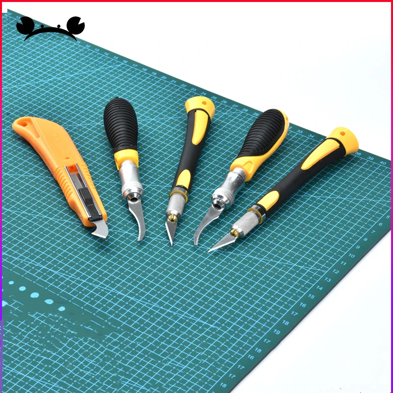 Woodworking Tool Sharp Metal Cutter for ABS Board Metal Knife Hook Knife Sculpture Carving Tool for Model Building Material