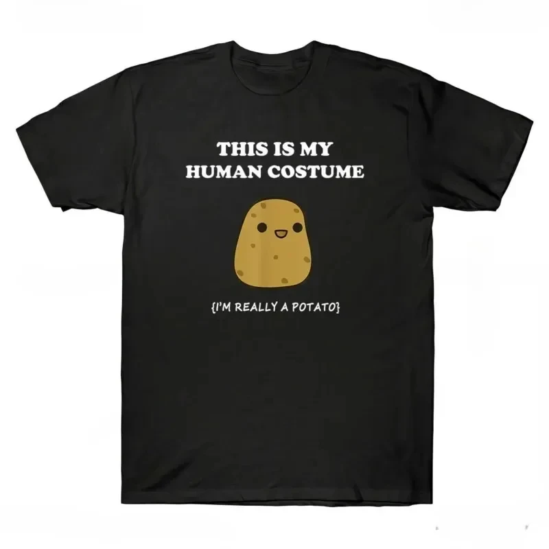 This Is My Human Costume Potato TShirt New Arrival Funny Potato Xmas T-Shirts Summer Casual Fashion Loose Hip Hop Man Clothing