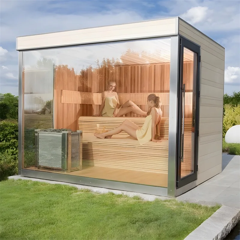 

Wholesale Outdoor Tradition Square Wet Steam Sauna Room for 4-6 People