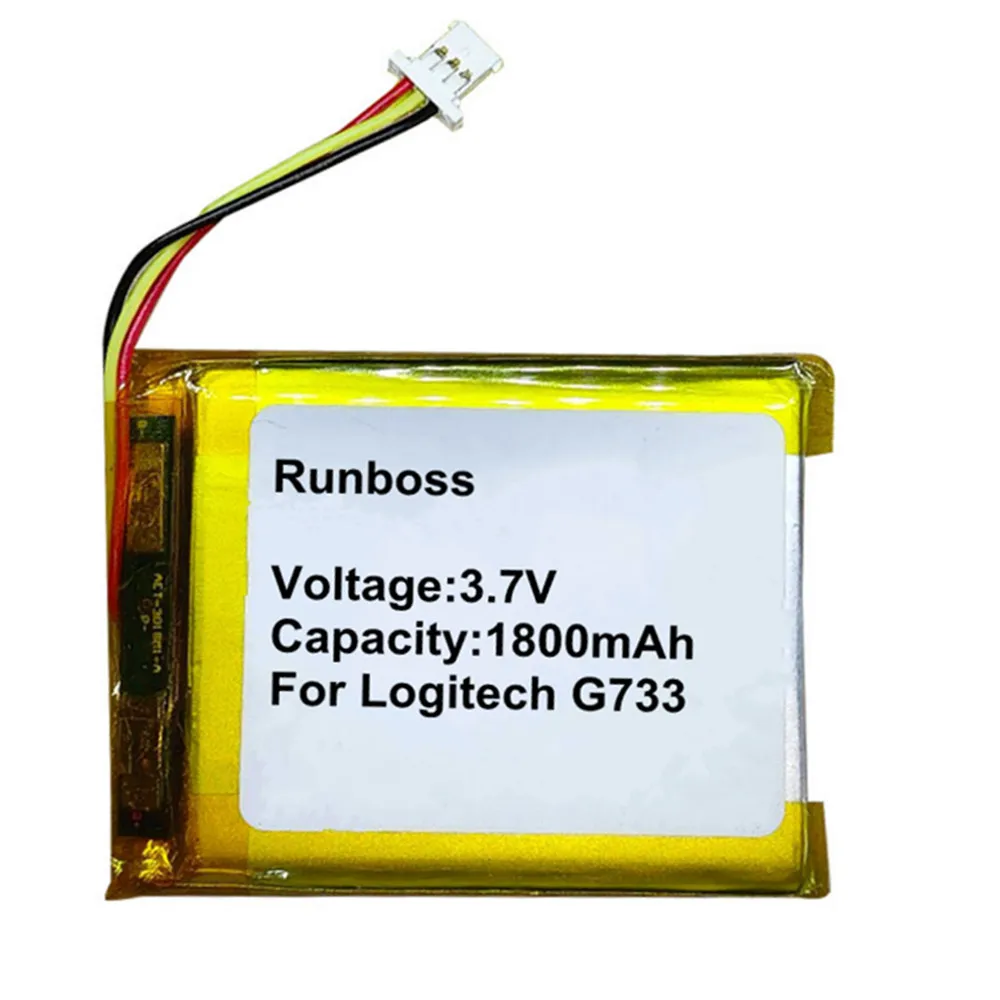 604050 3.7V 1800mAh Lithium Polymer Battery for Logitech G733 LightSpeed Wireless Game Headset Headphone Air Purifier