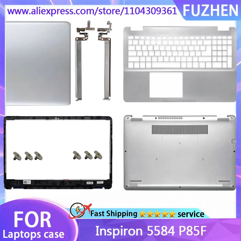 

New For Inspiron 5584 P85F Laptop LCD Rear Cover/Front Frame/Palm Pad Keyboard/Bottom Cover/Hinge