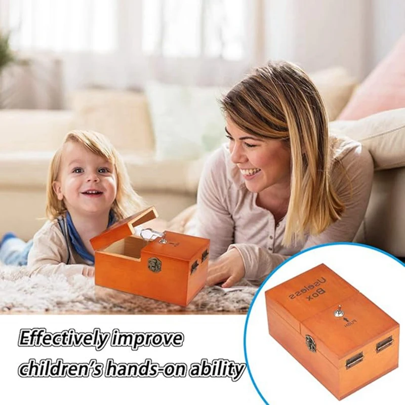 Useless Box With Surprises Wooden Useless Box Fully Assembled Toy For Adults And Children