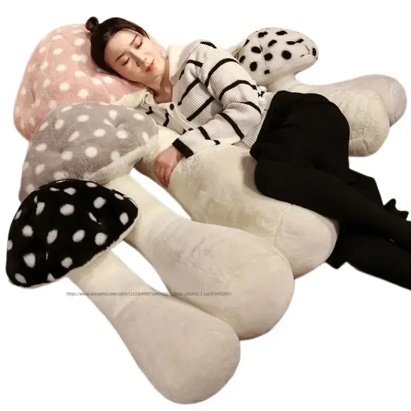 

Длинная подушка для сна с грибами 80-130 см, плюшевая игрушка, мягкая кавайная мягкая подушка для кровати, дивана, зажимная подушка для ног, игрушки для девочек