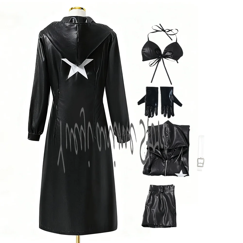 

Индивидуальный пошив: Костюм для косплея в стиле аниме BRS Black Dress Rock, кожаное пальто для Хэллоуина, Рождества и новогодних вечеринок