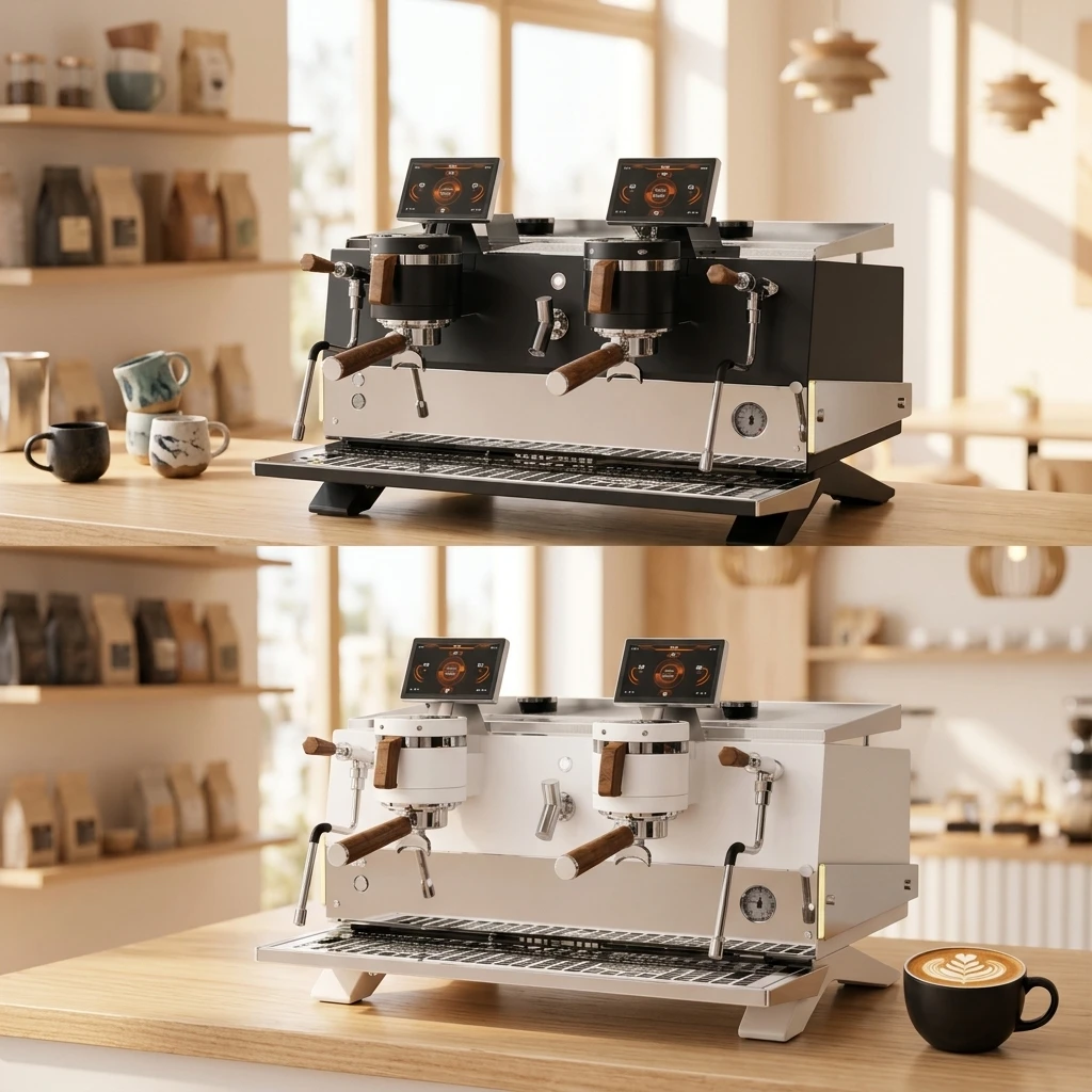 High‑end 2‑group Commercial Espresso Coffee Machine, Espresso Maker With Adjustable Boiler Temperature For Coffee Shop