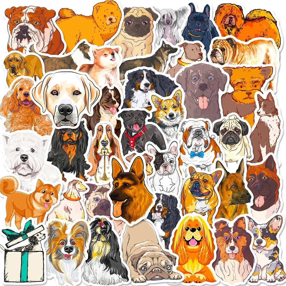 10/50/100pcs niedlichen Hund Tier Meme Cartoon Aufkleber für Kinder Spielzeug DIY Laptop Sammelalbum Briefpapier Dekoration Aufkleber lustige Stickerei