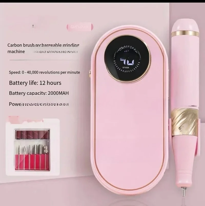 Portable Electric Nail Polisher Professional Nail Shaping Manicure Polishing Equipment
