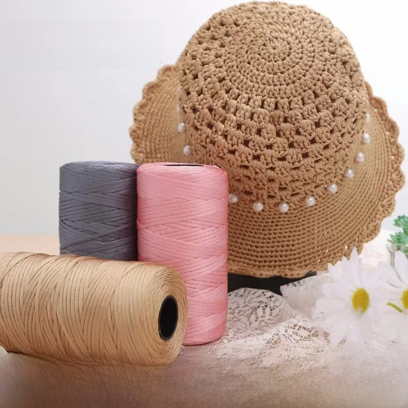 

Летняя хлопково-льняная пряжа с плоским ремешком, ручная работа, ткацкий крючок «сделай сам», крутая шляпа, сумка, пряжа, тапочки, полая пряжа, повязка, ткань Crts