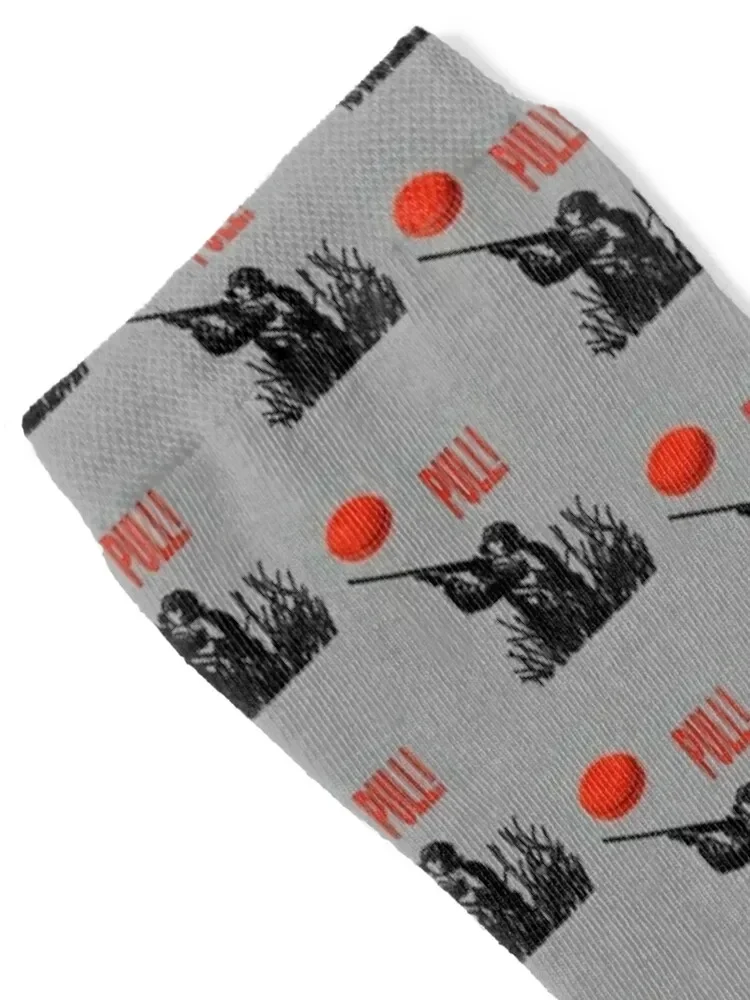 Skeet Clay Shooting Pigeon Trap Bird Hunters Shotgun Shells PULL! Socks custom colored heated Women's Socks Men's