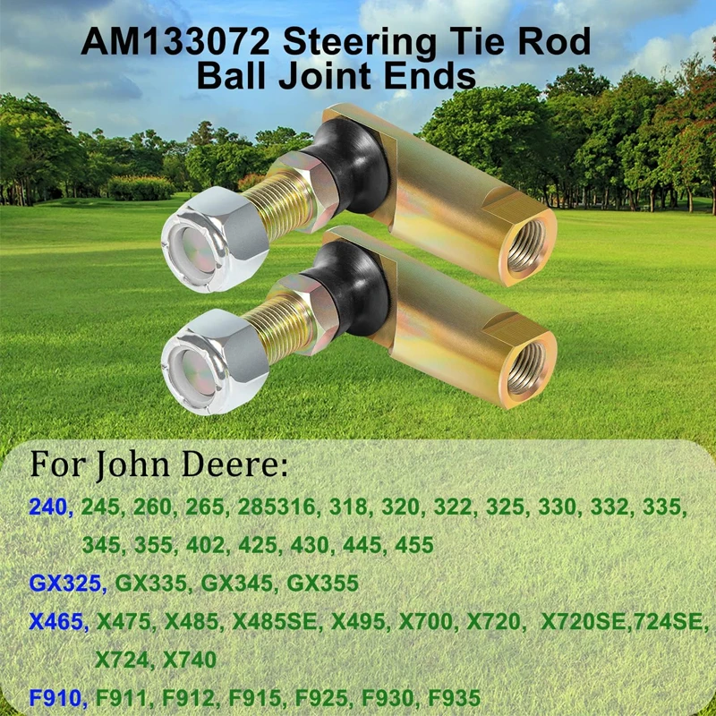 Steering Tie Rod Ball Joint Ends AM133072 Replace for John Deere AM133074, X465 X475 X485 X495 Rebuilds M142815 for GX325 GX335