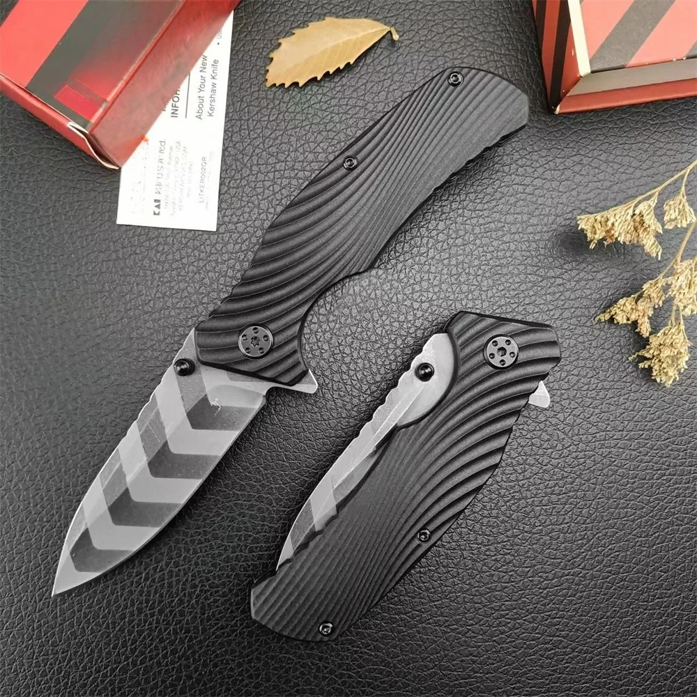 KS 1311TS High Quality Folding Knife 8Cr13Mov Blade Stonewashed Nylon Fiber Handle Outdoor EDC Jungle Hunting Camping Tool