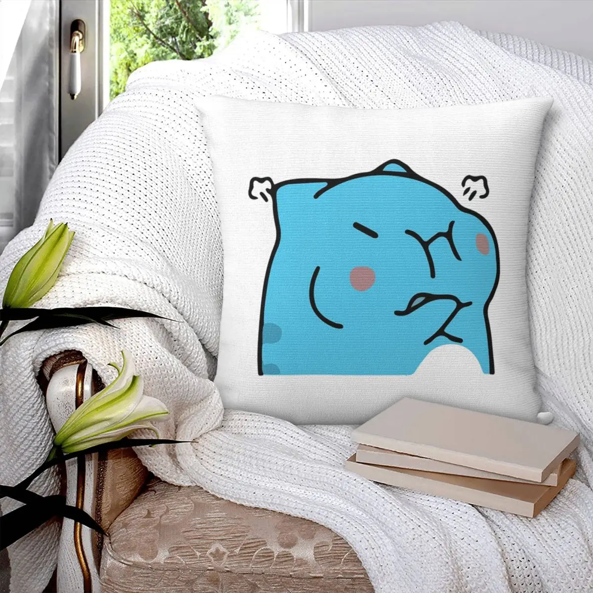 

Comic Cat Bugcat Capoo Bug Cat Square Pillowcase Cushion Cover Pillow Case Throw Pillow Cover for Home Sofa Living Room