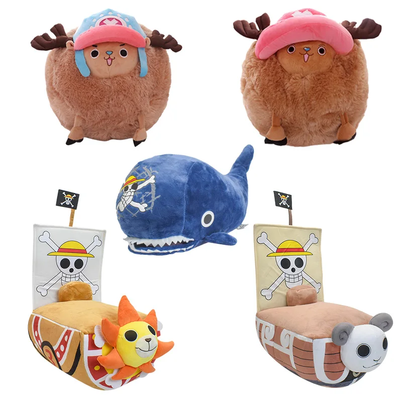 Laboon-juguete de peluche de una pieza, Tony Chopper Sunny Kun Going Merry Uta, muñecos de Anime, sombrero de paja, letrero de piratas, juguetes de Isla de ballena