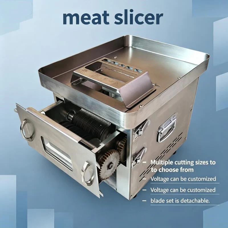 Meat Slicer Commercial Automatic Cutting Machine Slice Dicing Machine Meat Grinder Cutting Machine Small Desktop