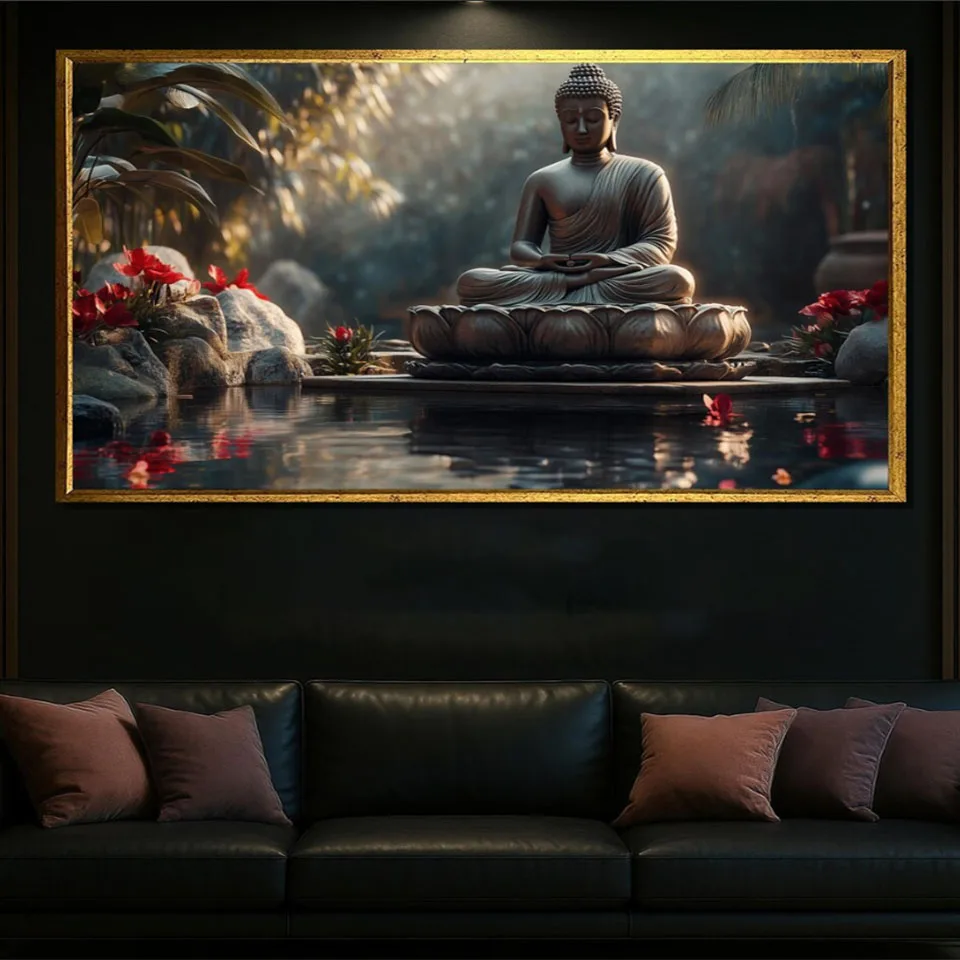

Peaceful Buddha by diamond painting Wall Art Serene Zen Meditation full square round diamond embroidery cross stitch kits mosaic
