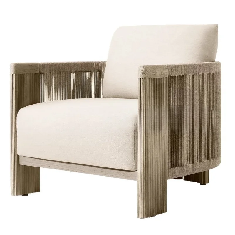 Outdoor leisure sofa courtyard waterproof sunscreen rattan sofa balcony lazy sofa garden furniture set