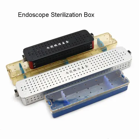 Caja de desinfección de endoscopio de polímero PPSU de aleación de aluminio, cistoscopio laparoscópico, resectoscopio, espejo sinusal