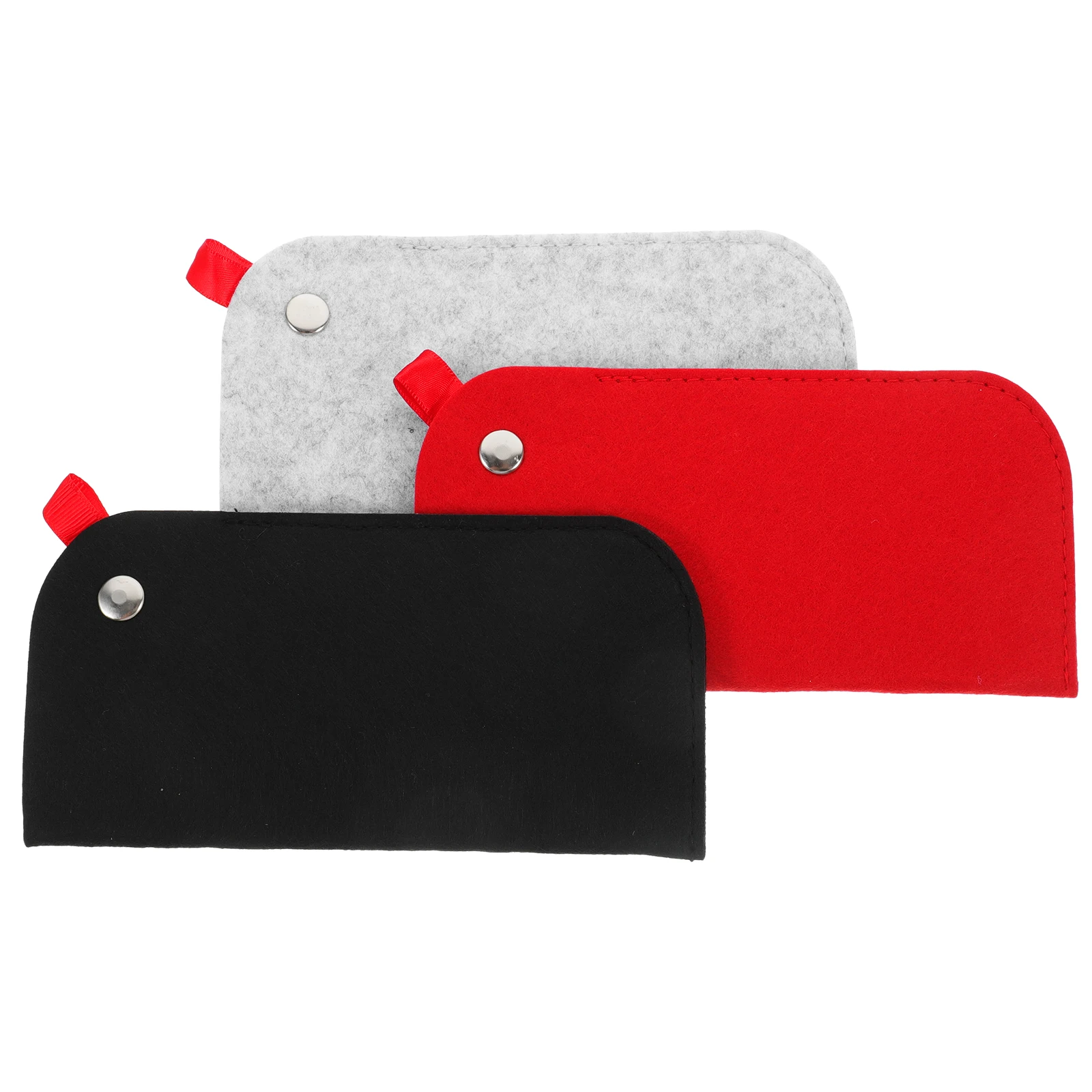

3pcs Felt Eyeglass Bag Lightweight Glasses Case for Women Men Sunglasses Covers Hard Eyewear Pouch Storage Travel