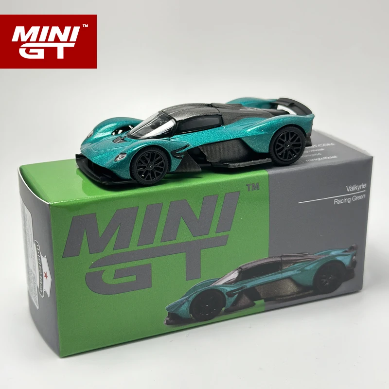 MINIGT 1:64 Martin Valkyrie Racing Green Alloy car model 600