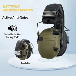 Tactical Headset Hearing Ear Protection 23dB Electronic Earmuffs Shooting Ear Protectors Hunting Noise Reduction Soundproof