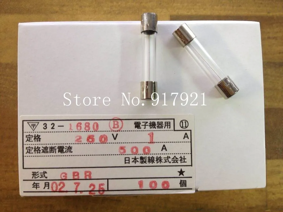 [ZOB] Imported Japanese JET GBR 6X30 1A 250V FUSE  original micro glass  --200pcs/lot