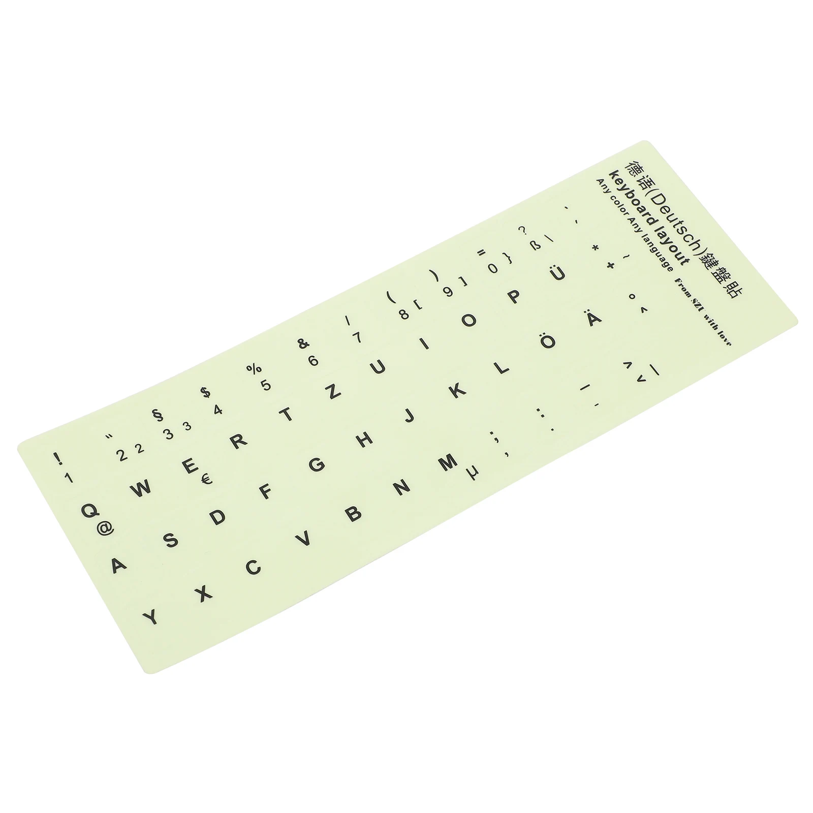 Glow in the Dark Keyboard Stickers Luminous Labels for Laptop Desktop Waterproof PVC Home Office School Use