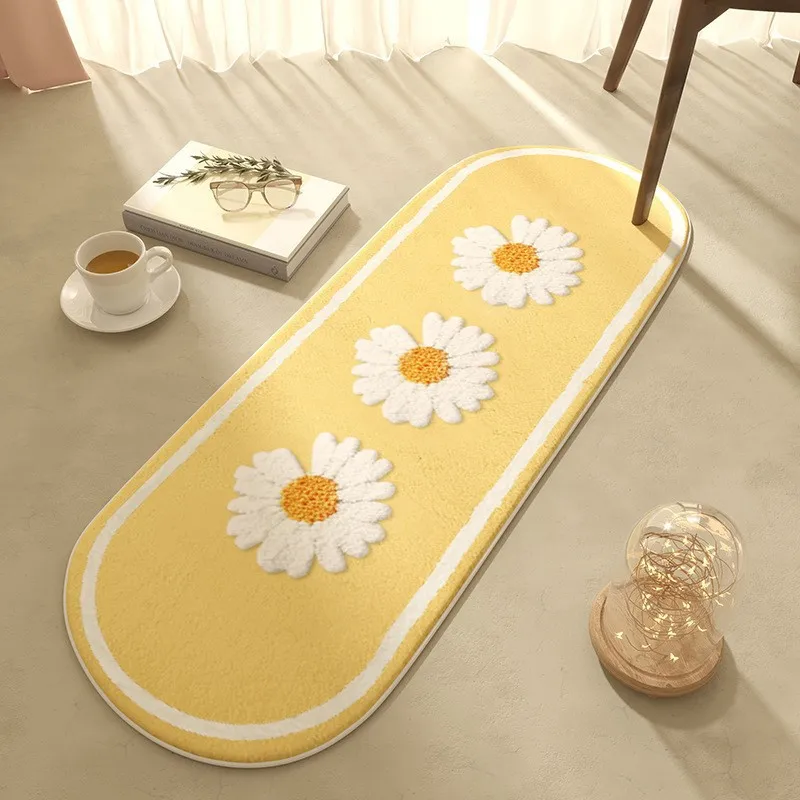 VIKAMA Fresh And Simple Bedroom, Cool And Warm Bedside Blanket, And Anti-Slip Plush Home Decoration Carpet For The Living Room