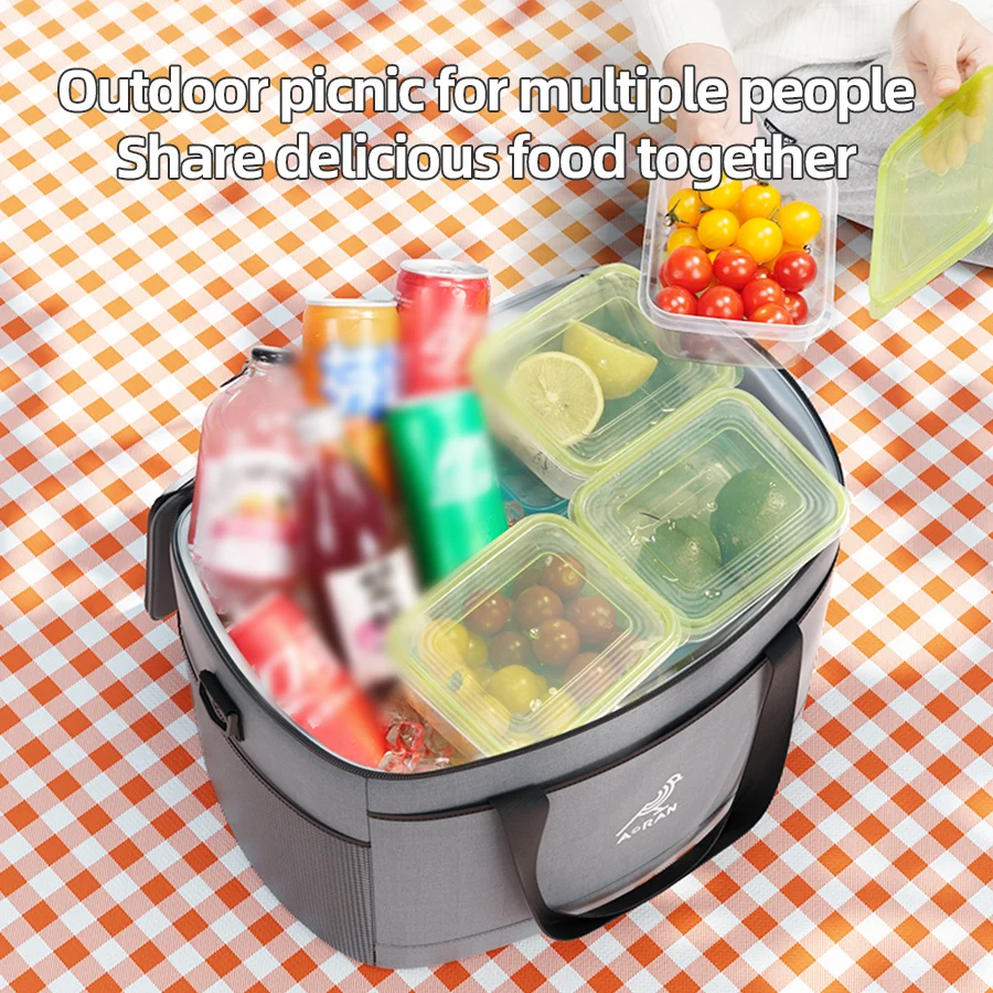 30L large capacity insulated bag, cooler bag, refrigerator lunch bag, long-lasting cold storage, convenient foldable outdoor pic