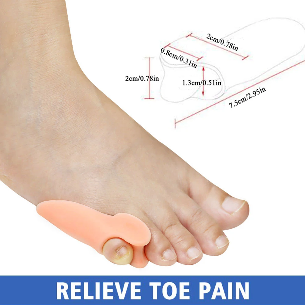 Pexmen 2/4 Stück Bunion Cushion Protector Bunion Corrector Pads mit Separator für Pinky Toe Gel Shield zur Linderung von Fußschmerzen