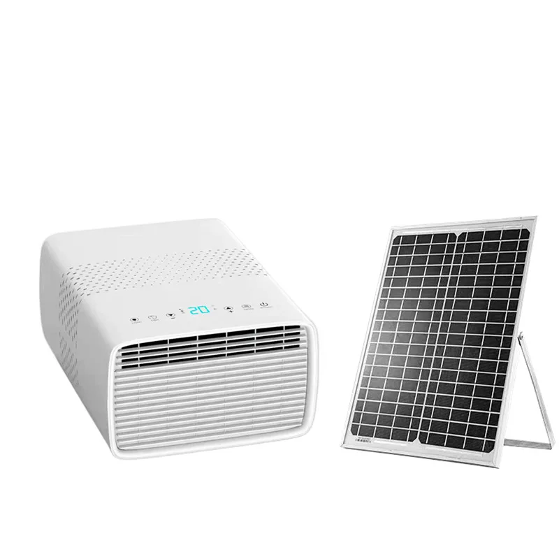 

Solar powered charging air conditioner, free wiring, outdoor portable mini all-in-one refrigeration