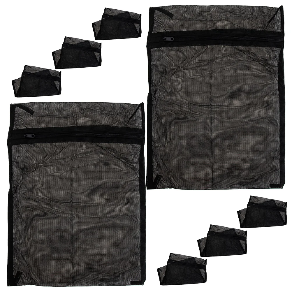 

8 Pcs Black Laundry Bag Wash Garment Bags for Travel Mesh Organizer