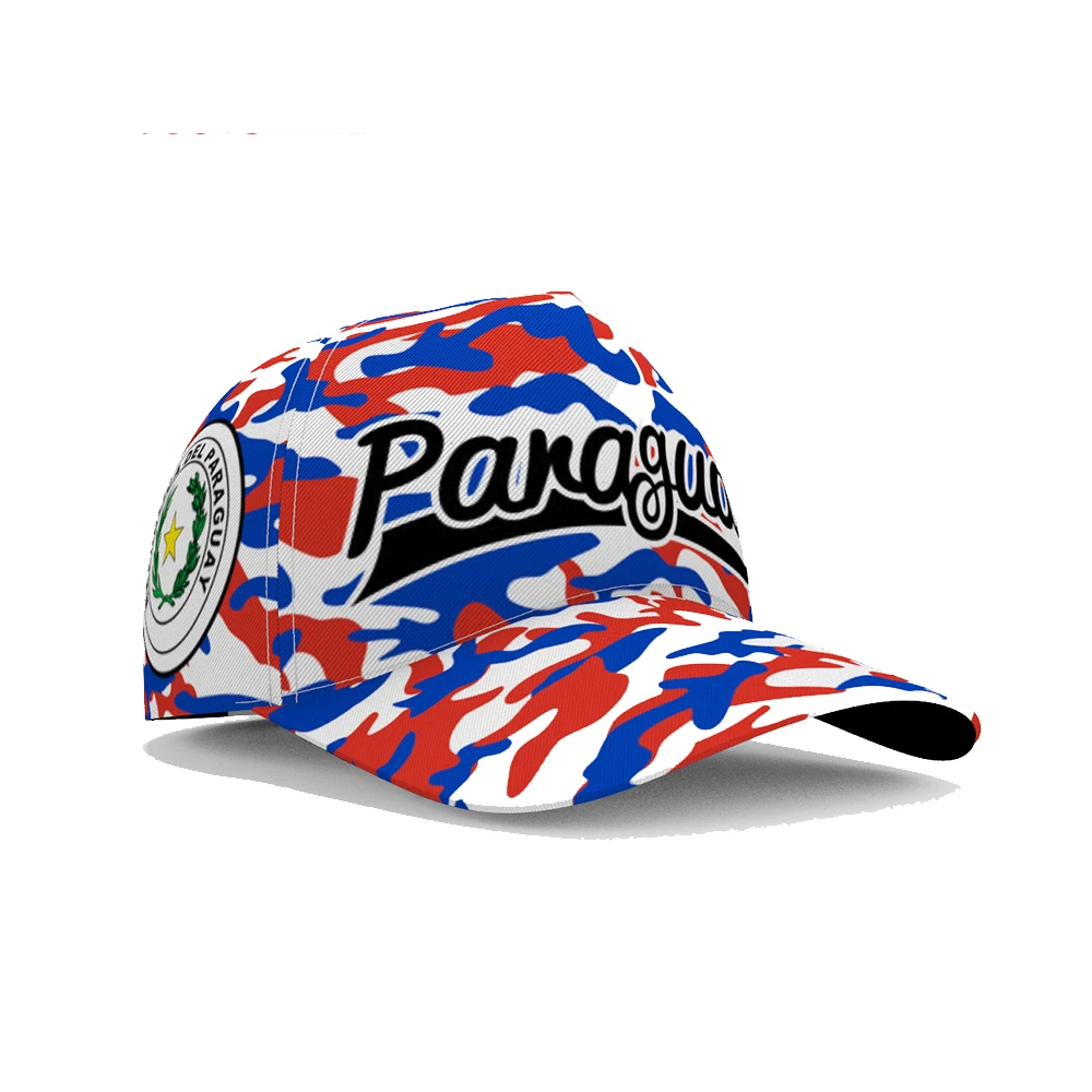 Paraguay Baseball Caps Custom Name Team Logo Py Hats Pry Country Travel Paraguayan Nation Spanish Republic Flag Photo Headgear