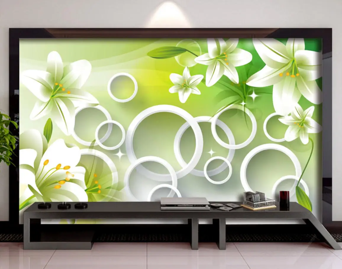 

Индивидуальные обои: Современное настенное панно, романтический модный абстрактный дизайн, фон с деревьями и кругами, художественное фотообои для декора.