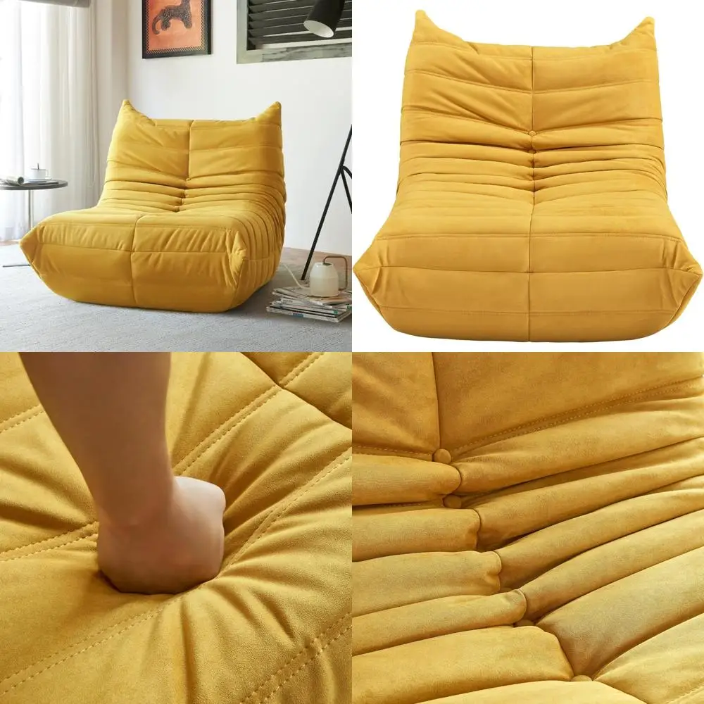 Silla tipo puf: sofá esquinero, silla junto a la cama, sofá tipo puf, silla grande con bolsa de frijol para adultos, sofá junto a la cama para sala de estar,