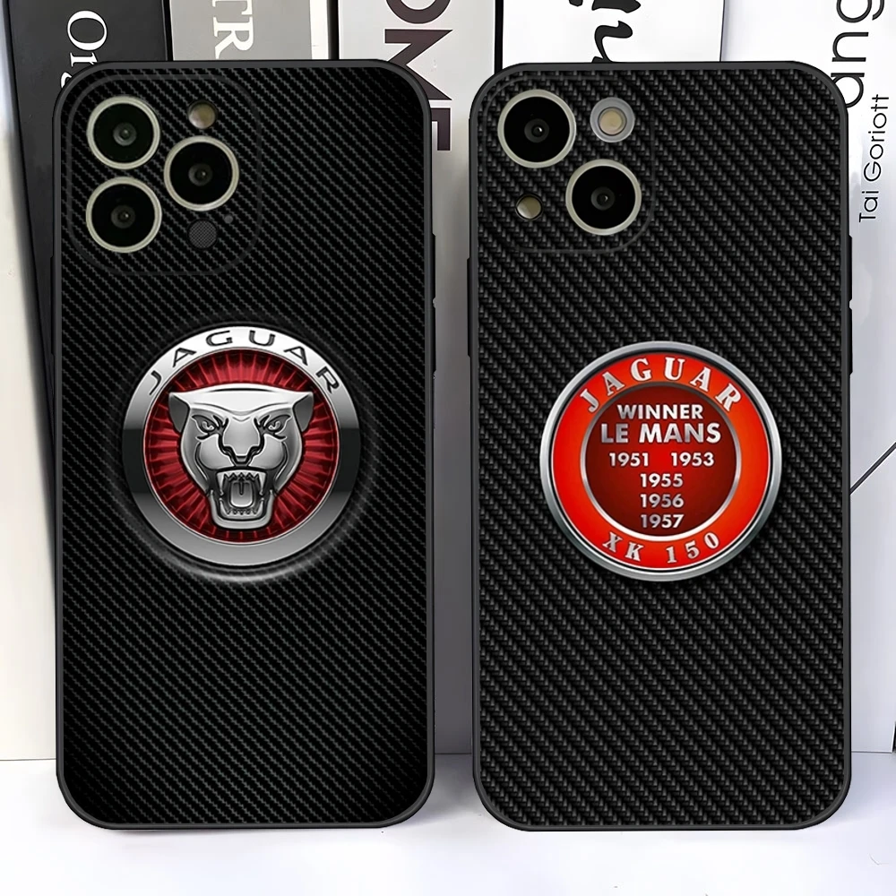 Luxus J-Jaguar-R Handyhülle für 17 Pro Max iPhone 16 15 13 14 12 Mini 11 Xr X Xs Pro Max Rückseiten-Cover
